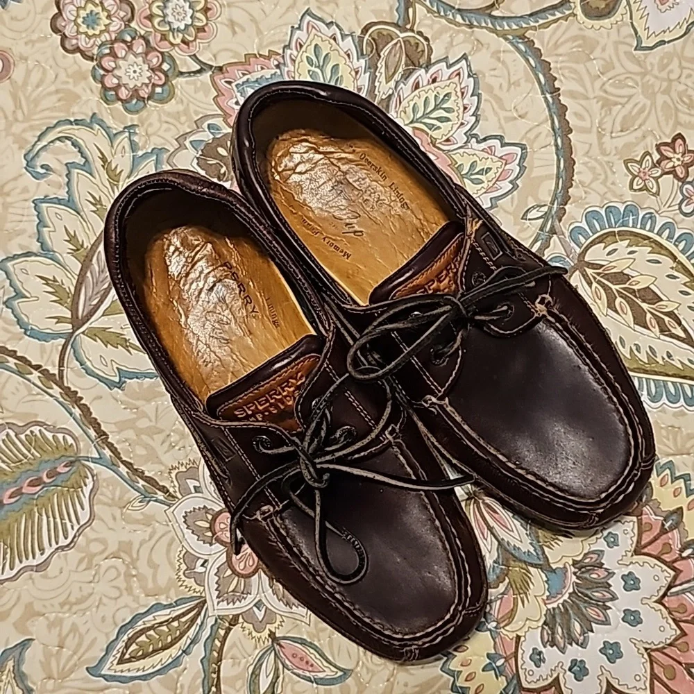 Sperry Top Sider Mako Leather Boat Shoes w/removable Insoles, Men's, Size 10M